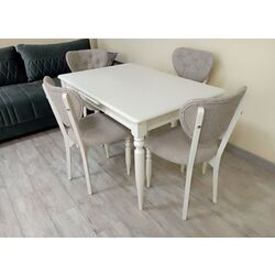 Set de sufragerie Yasen Lavinia 1+4 (White/Beige)