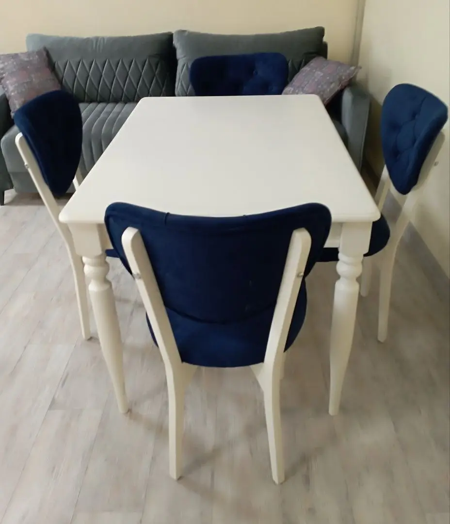 Set de sufragerie Yasen Lavinia 1+4 (White/Blue)