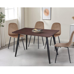 Set de sufragerie Yasen Т1921 Nut + DC 5010 Golden Brown/Black (1+4)