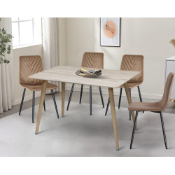 Set de sufragerie Yasen Т1922 Light Oak + DC 5012 S Golden Brown/Black (1+4)