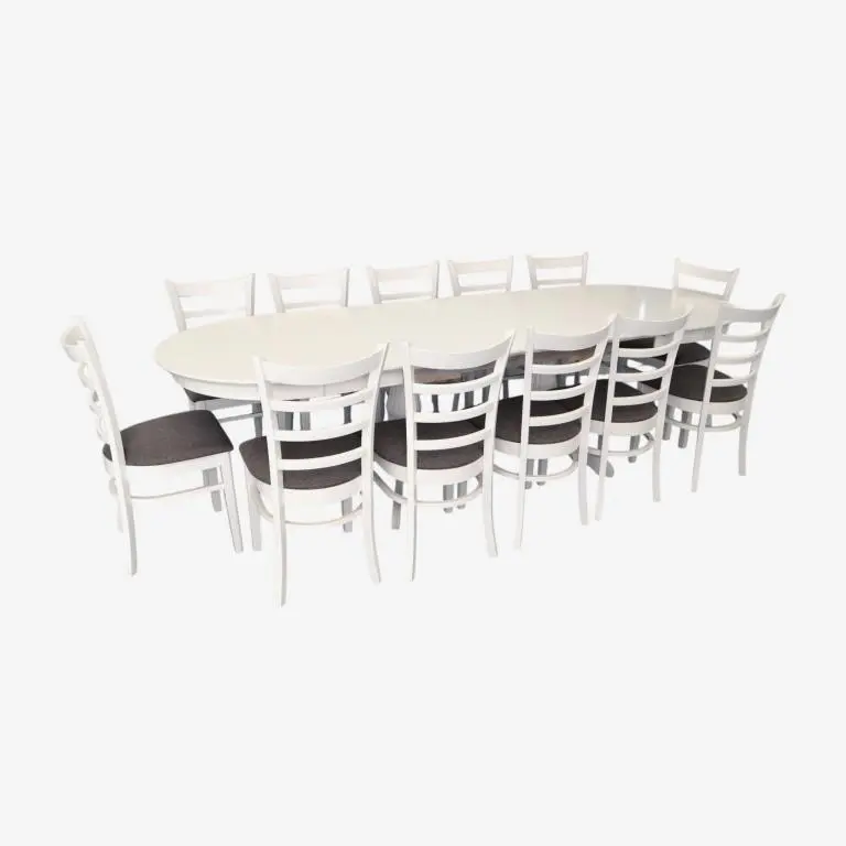 Комплект стол + 12 стульев Evelin HV-33V + Coco NV-10WP (White/Grey)