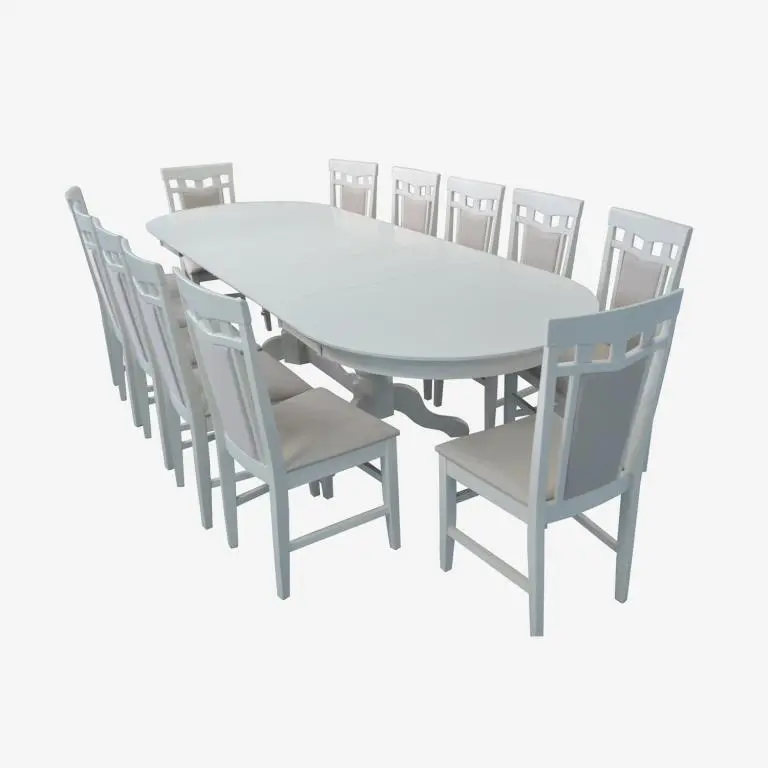 Комплект стол + 12 стульев Evelin HV-33V + Deepa R NV-1WP (Light Cream)