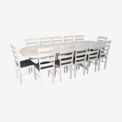 Комплект стол + 12 стульев Evelin HV-33V + Gloria NV-10WP (White/Grey)