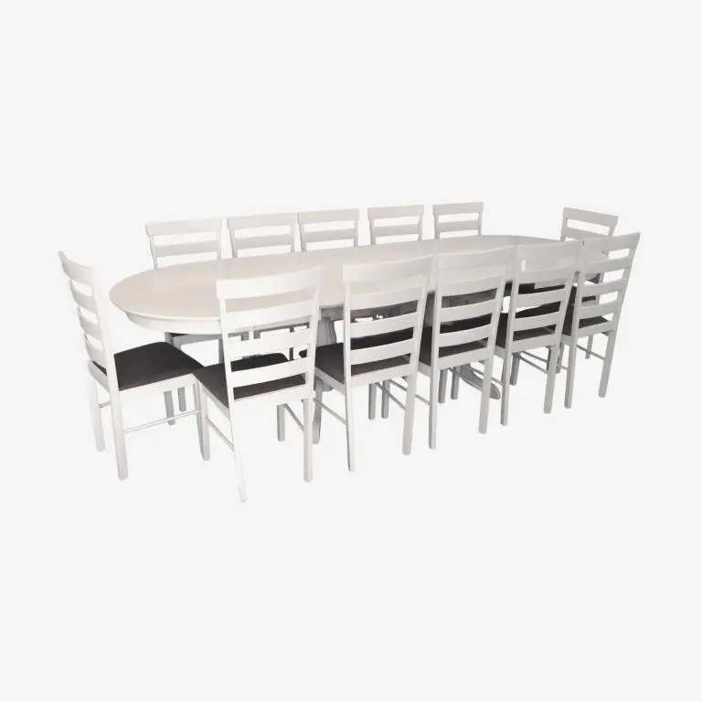 Комплект стол + 12 стульев Evelin HV-33V + Gloria NV-10WP (White/Grey)