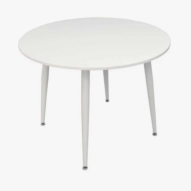 Set masa + 4 scaune Evelin DT-402-5Wh + YTC-055Wh UF885-03 (White/Light Beige) - 2