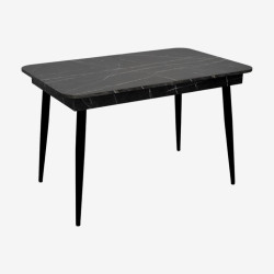 Set masa + 4 scaune Evelin DT-431-3R B + YTC-080B Bluvel-14 (Black Marble/Dark Grey) Thumb