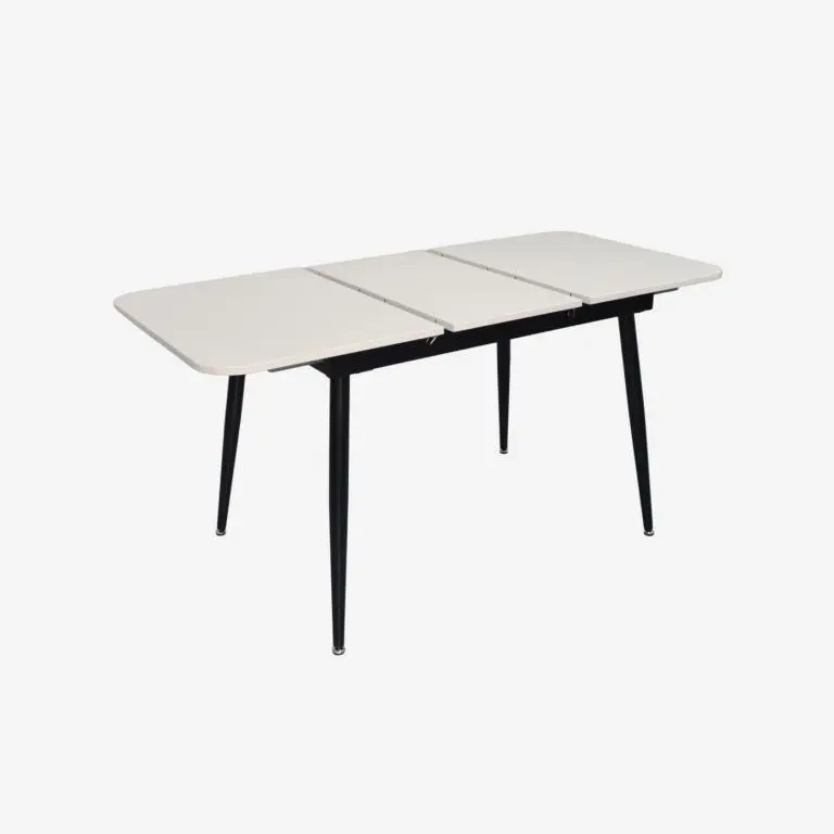 Set masa + 6 scaune Evelin DT-531R B + YTC-080B Bluvel-14 (White/Dark Grey) - 3