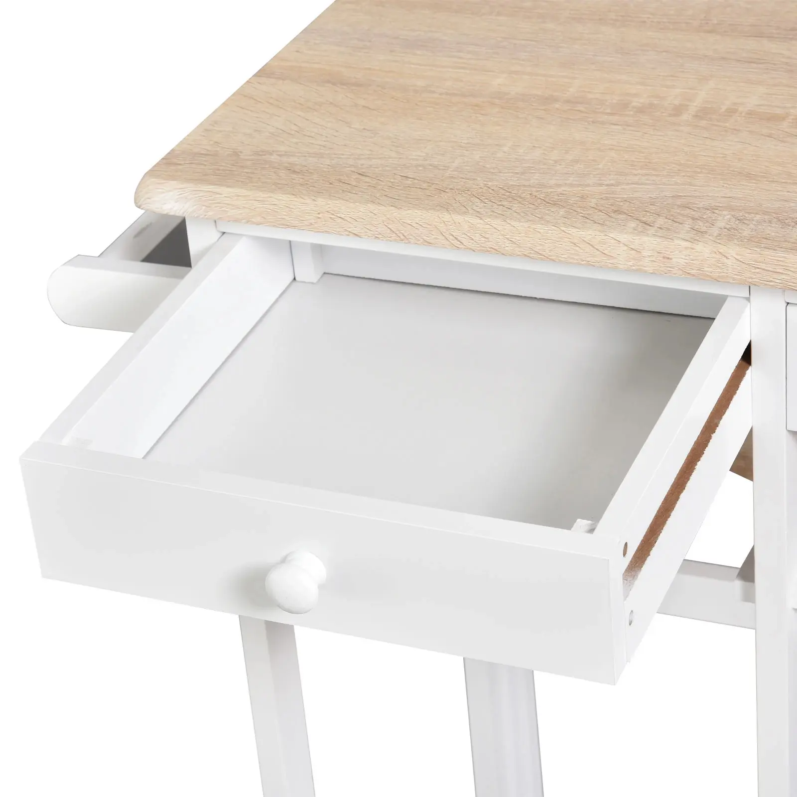 Set masa si scaune Homcom 801-117 (White/Natural) - 4