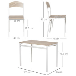 Обеденный набор Homcom 835-087 (Light Grey/White) Thumb