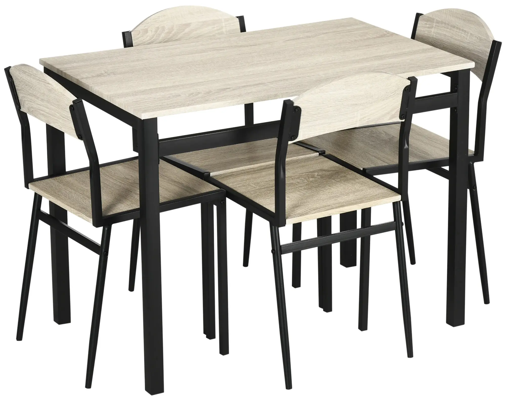 Обеденный набор Homcom 835-087V00BK (Natural/Black) - 2