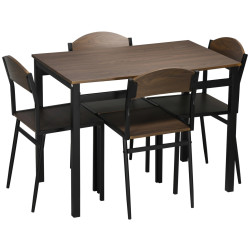 Обеденный набор Homcom 835-087V00DR (Brown/Black) Thumb