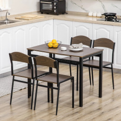 Обеденный набор Homcom 835-087V00DR (Brown/Black)