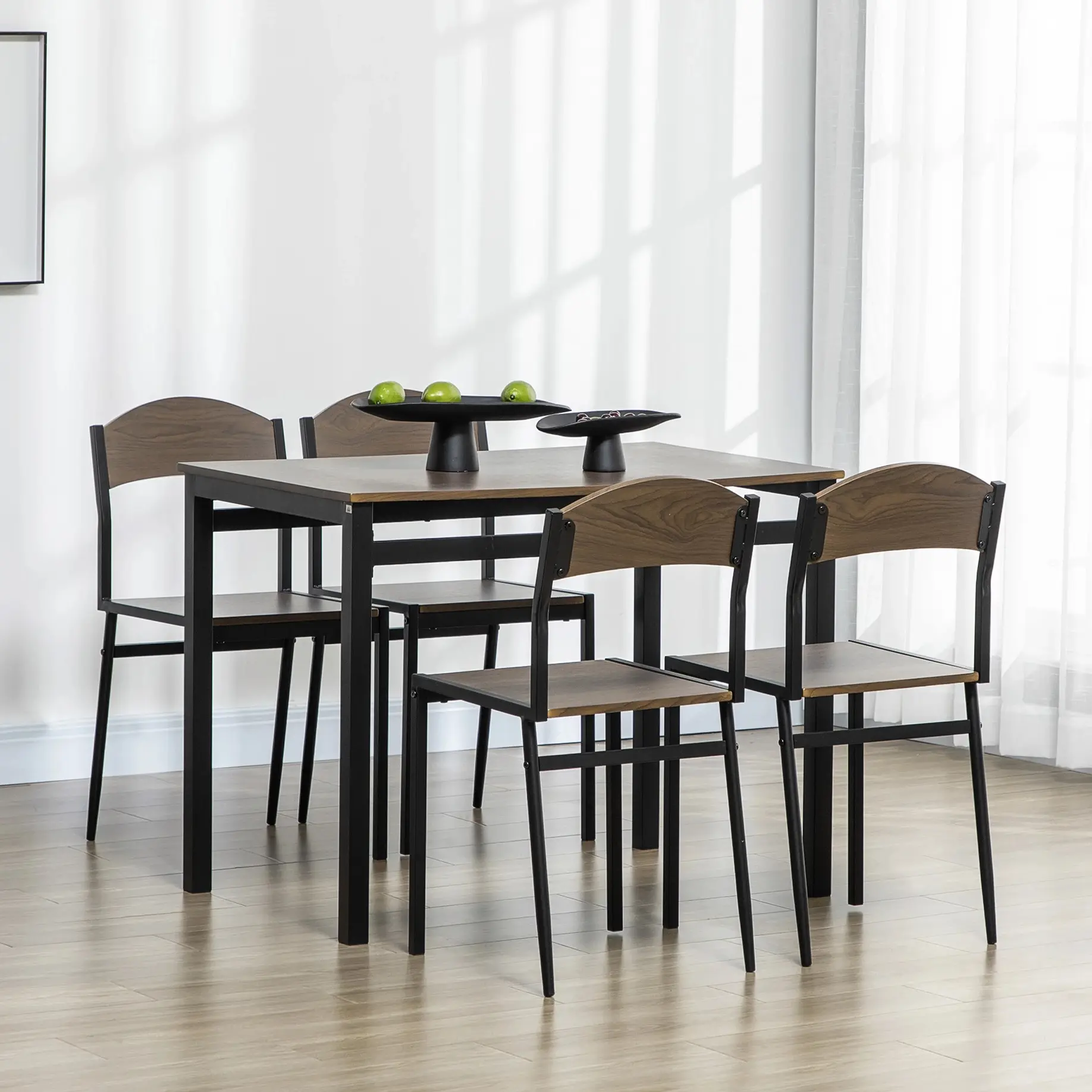 Обеденный набор Homcom 835-087V00DR (Brown/Black) - 7