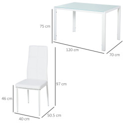 Обеденный набор Homcom 835-255WT (White) Thumb