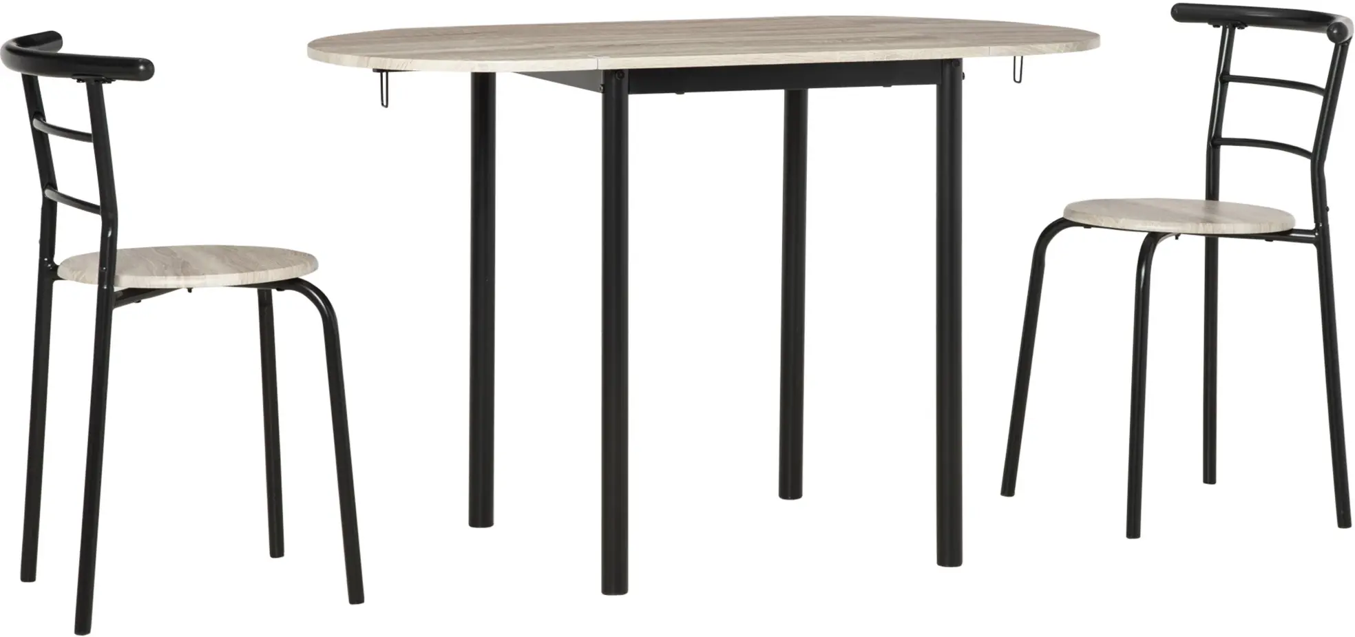Обеденный набор Homcom 835-644 60/120x60 1+2 (Wood/Black) - 2
