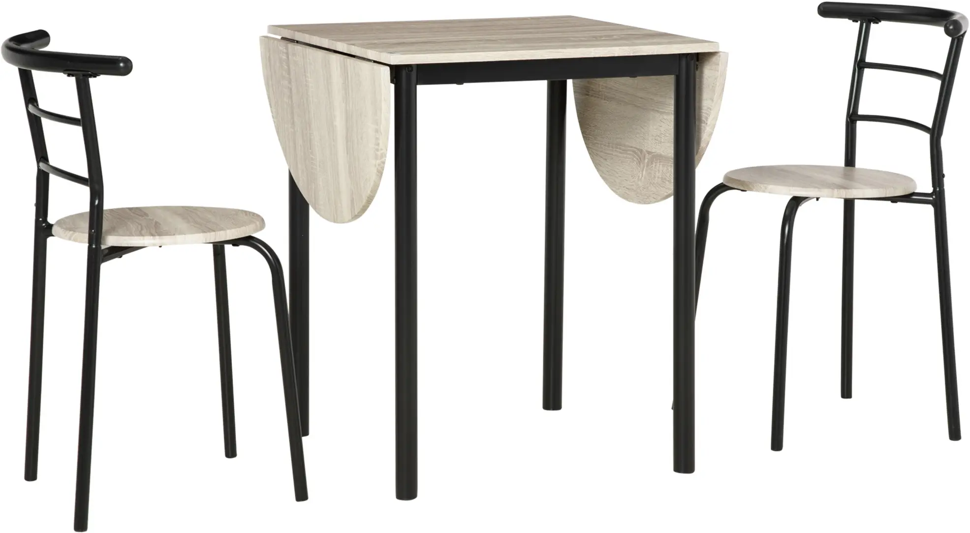 Обеденный набор Homcom 835-644 60/120x60 1+2 (Wood/Black) - 3