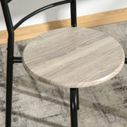 Обеденный набор Homcom 835-644 60/120x60 1+2 (Wood/Black) Thumb