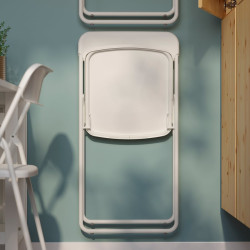 Set masa + 2 scaune pliante Ikea Gunde/Vihals 67x67 (Negru/Alb) Thumb