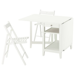 Комплект стол + 2 складных стула Ikea Nasinge/Frosvi 48/104/159x85 (Белый) Thumb