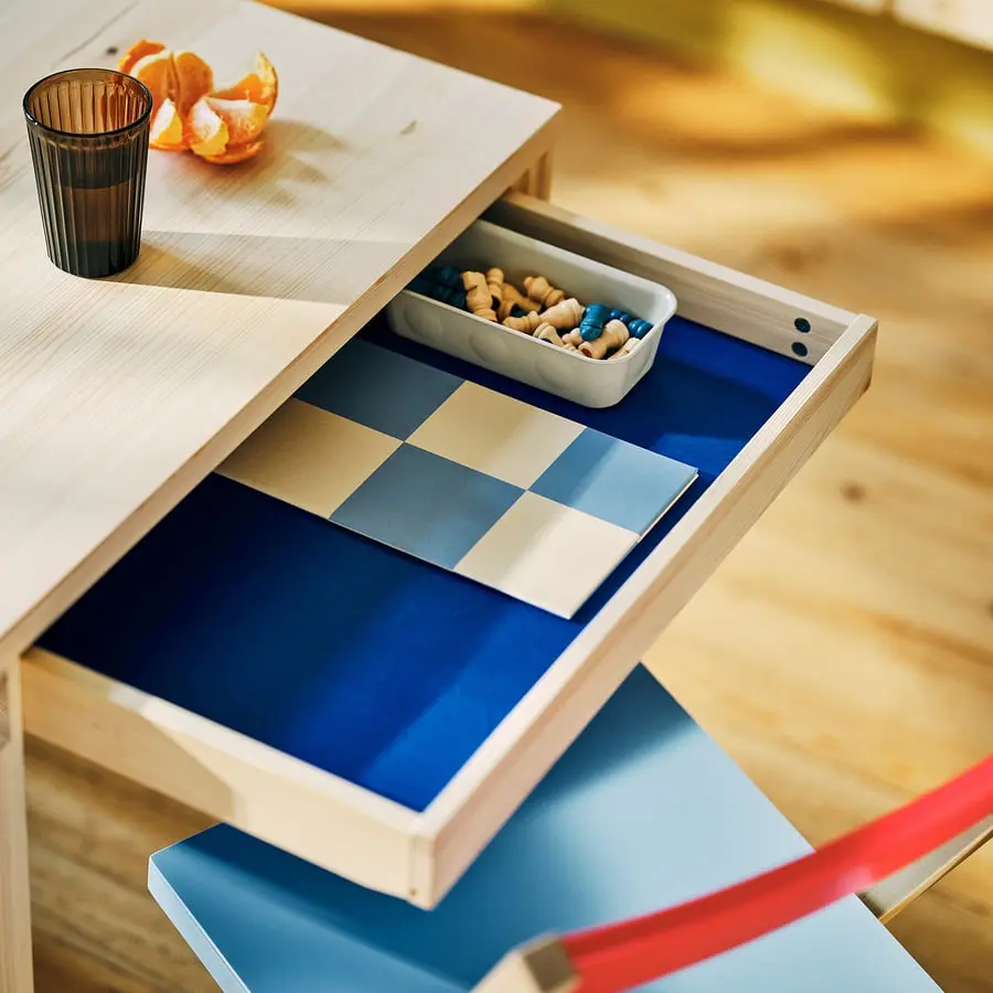 Set masa + 2 scaune pliante Ikea PS 2026 70x70 (Сосна) - 4