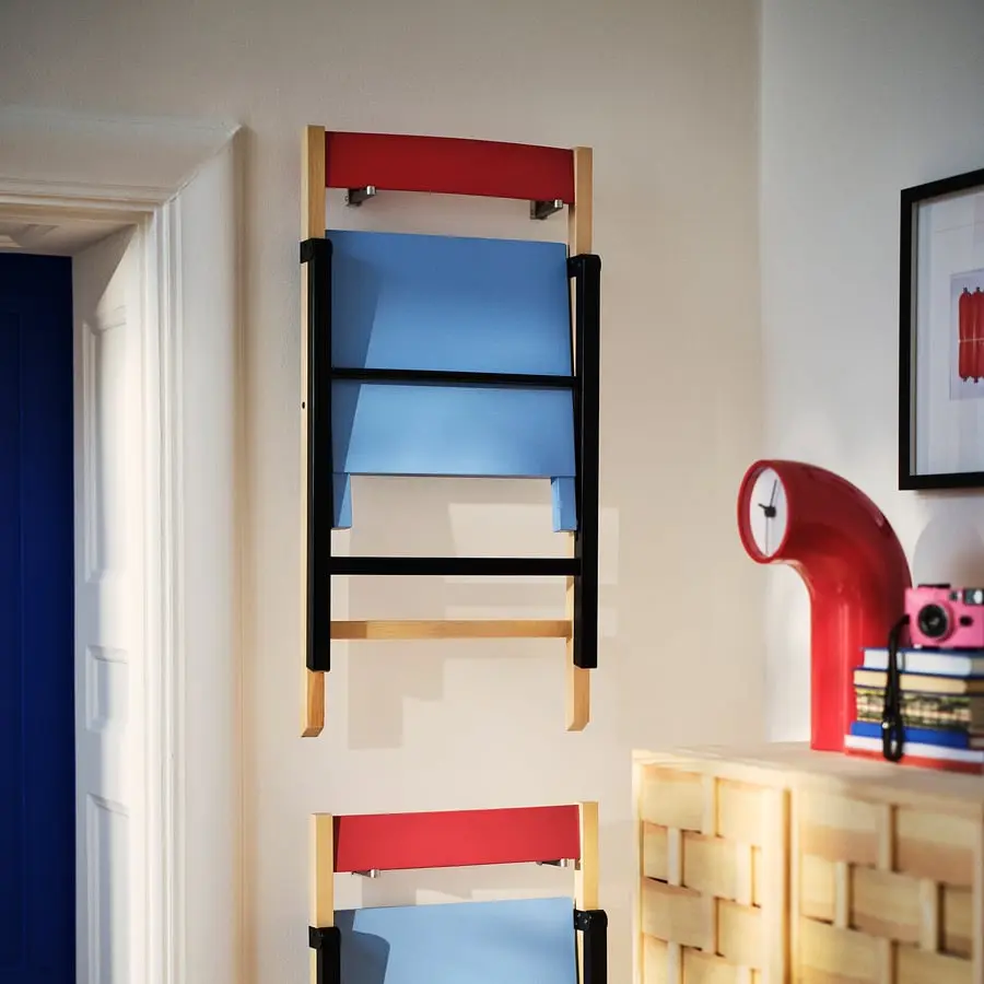 Set masa + 2 scaune pliante Ikea PS 2026 70x70 (Сосна) - 6