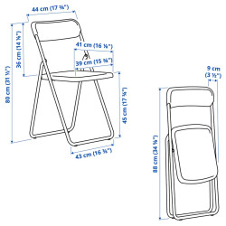 Set masa + 2 scaune pliante Ikea Vihals 39/95/151x90 (Alb/Verde) Thumb
