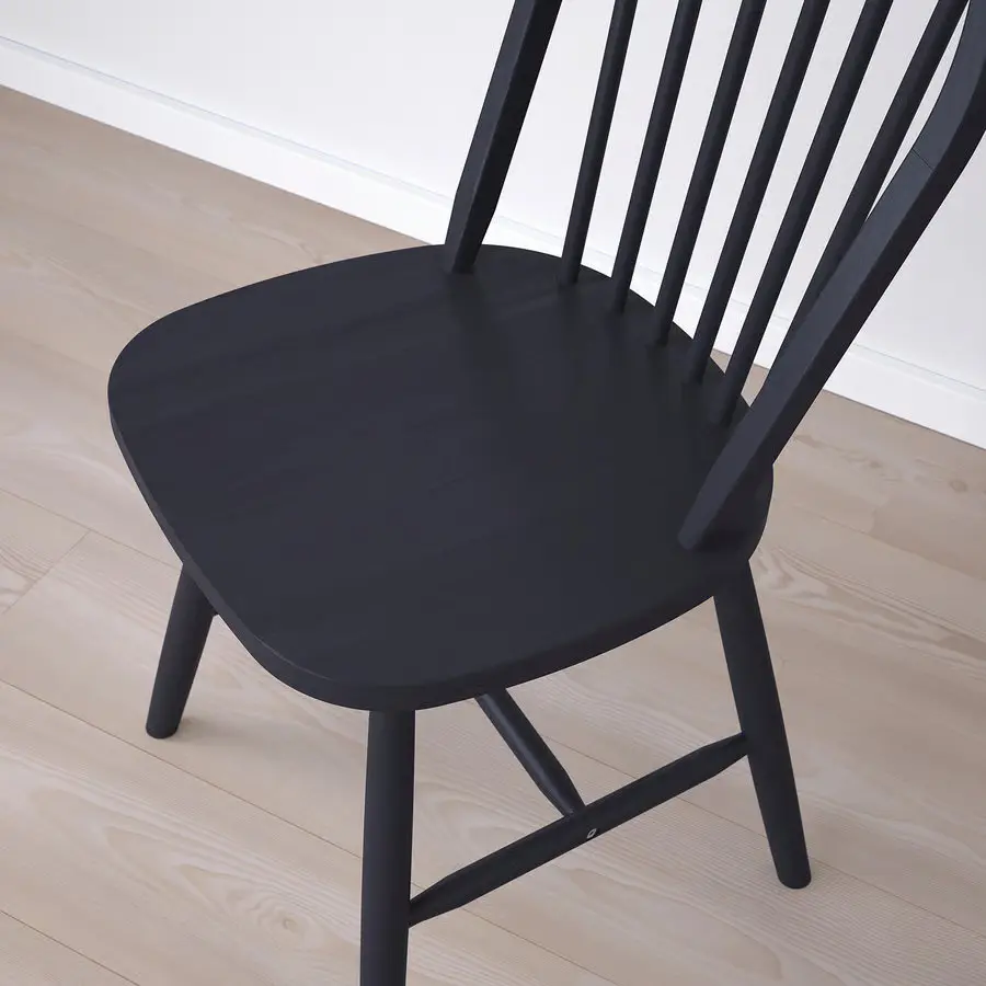 Комплект стол + 2 стула Ikea Grotan/Skogsta 80см (Коричневый/Черный) - 5