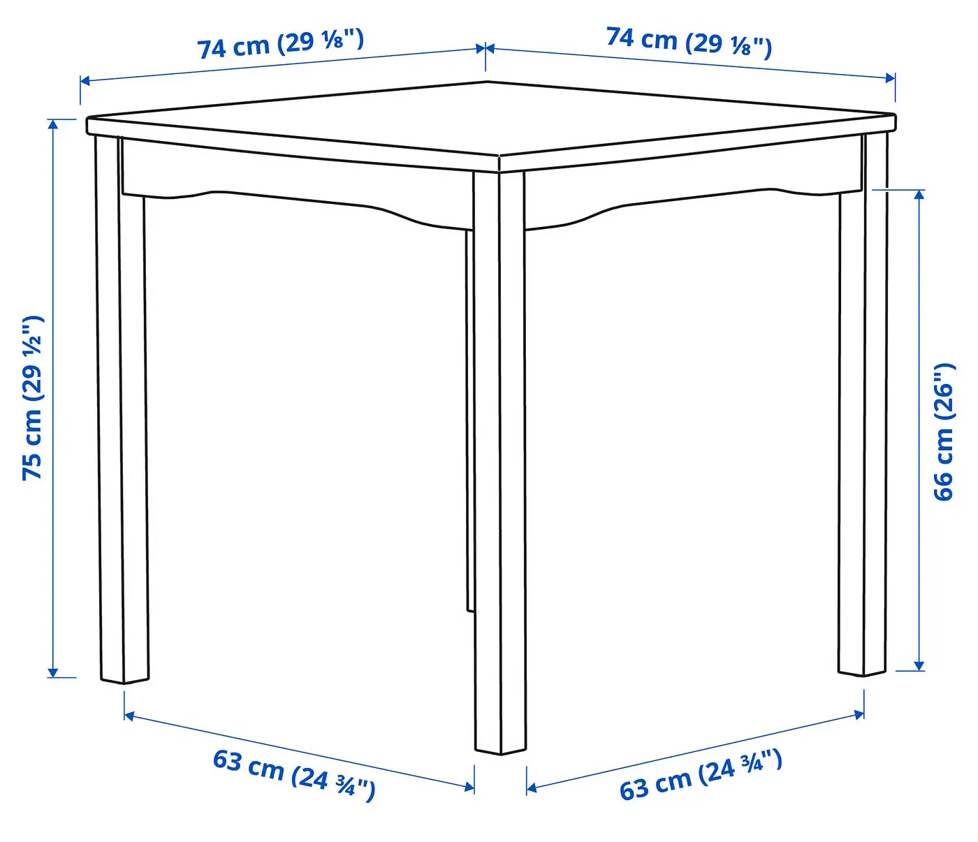Комплект стол + 2 стула Ikea Hauga/Rosentorp/Kilanda (Белый/Светло-бежевый) - 6
