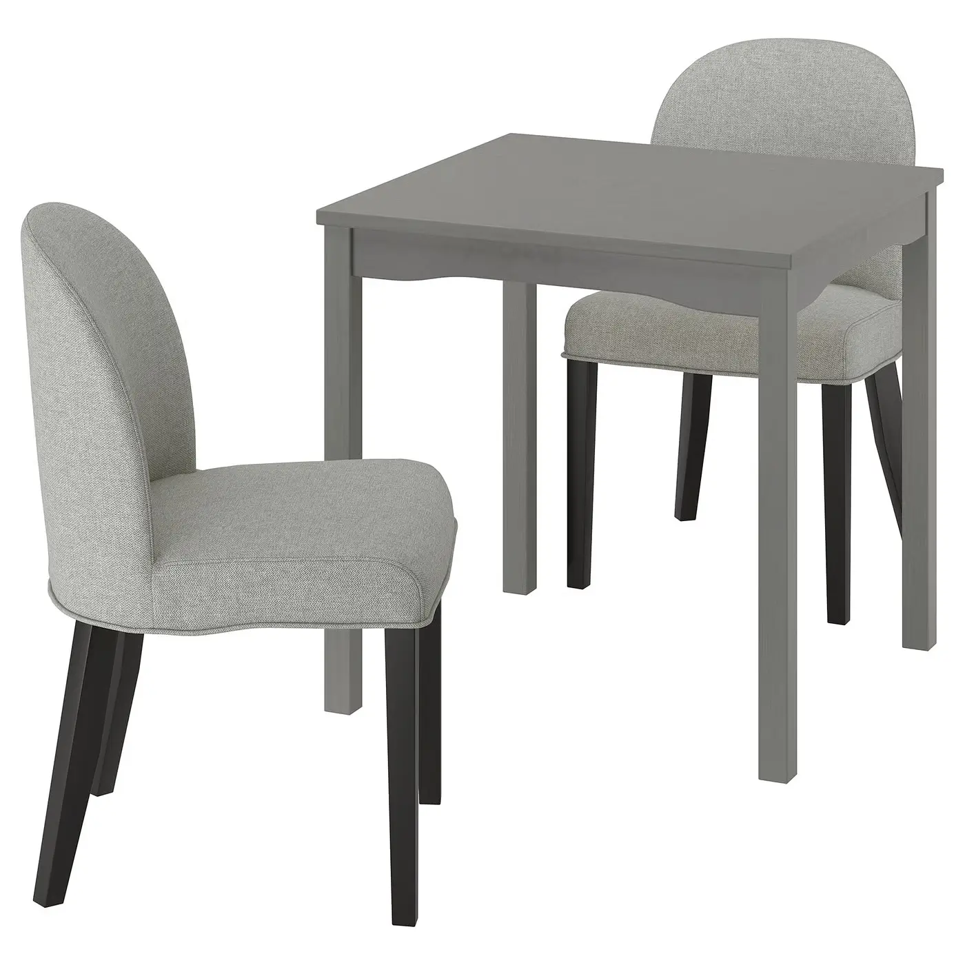Комплект стол + 2 стула Ikea Hauga/Rosentorp/Tibbleby (Серый/Серо-бежевый) - 2