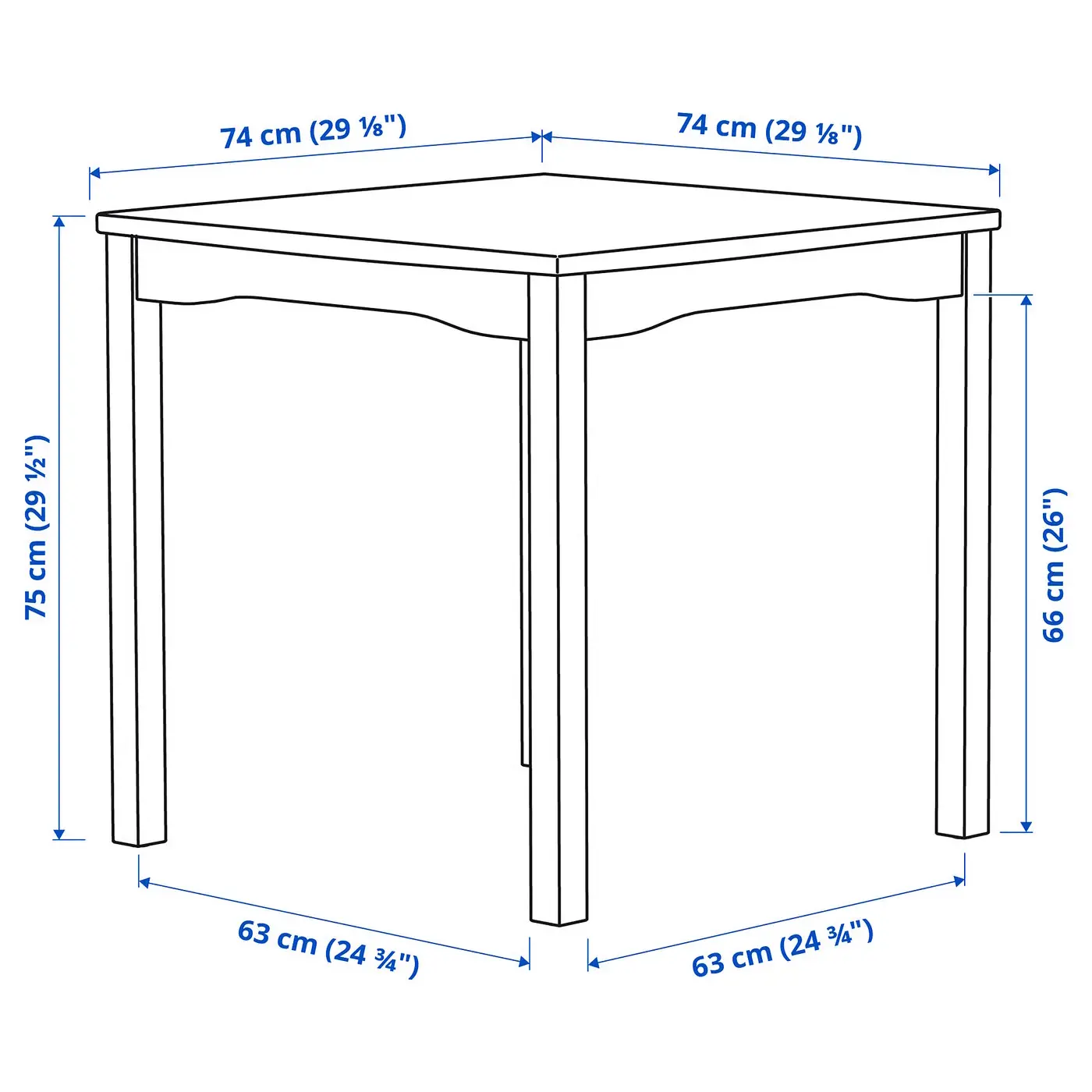 Комплект стол + 2 стула Ikea Hauga/Rosentorp/Tibbleby (Серый/Серо-бежевый) - 8
