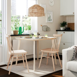 Комплект стол + 2 стула Ikea Lisabo/Hogved 88 (Ясень/Береза)