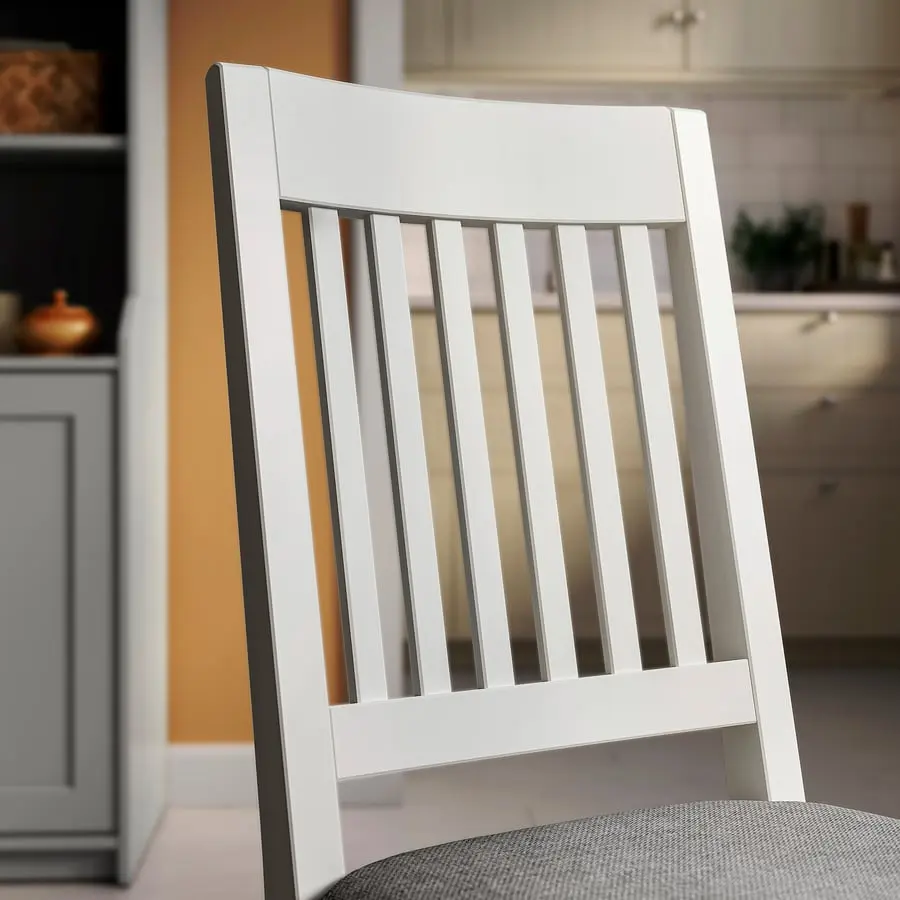 Комплект стол + 2 стула Ikea Nasinge/Tibbleby 48/104/159x85 (Белый/Бежево-серый) - 6