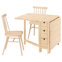 Комплект стол + 2 стула Ikea Norden/Hogved 26/89/152 (Береза) Thumb