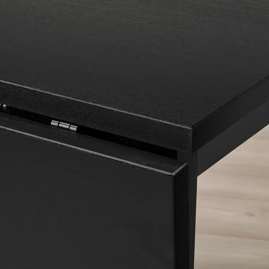 Set masa + 2 scaune Ikea Nordviken/Hogved 74/104 (Negru/Mesteacan) - 3