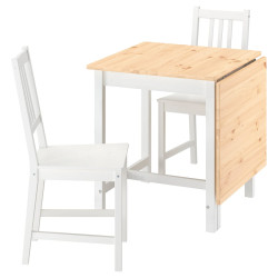 Set masa + 2 scaune Ikea Pinntorp 67/124 (Alb/Pin) Thumb