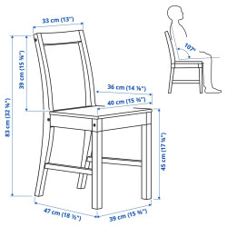 Set masa + 2 scaune Ikea Pinntorp 67/124 (Maro deschis/Alb) Thumb
