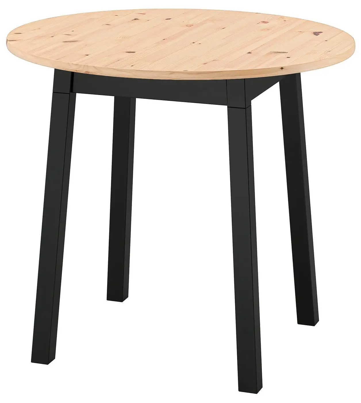 Комплект стол + 2 стула Ikea Pinntorp 85 см (Светло-коричневый/Черный) - 3
