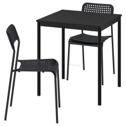 Set masa + 2 scaune Ikea Sandsberg 67x67 (Negru)