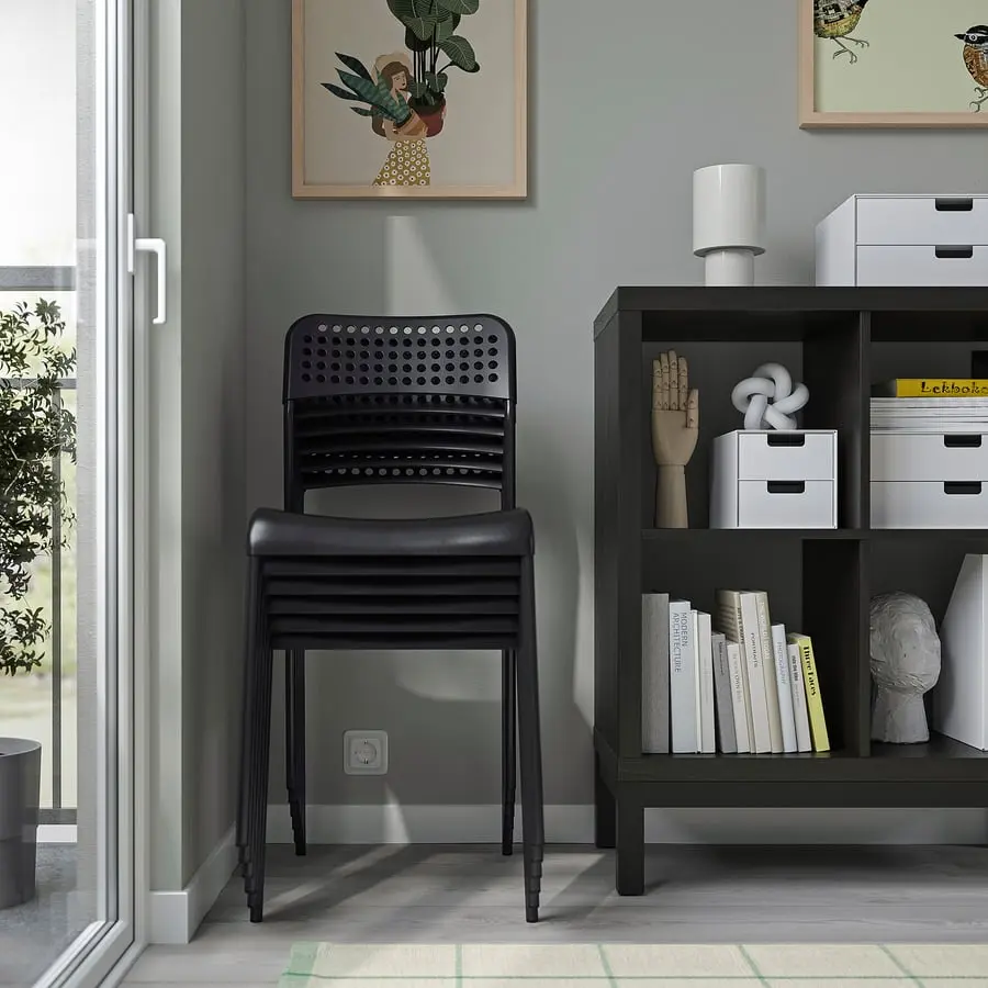 Set masa + 2 scaune Ikea Sandsberg 67x67 (Negru) - 4