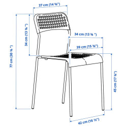 Set masa + 2 scaune Ikea Sandsberg 67x67 (Negru) Thumb