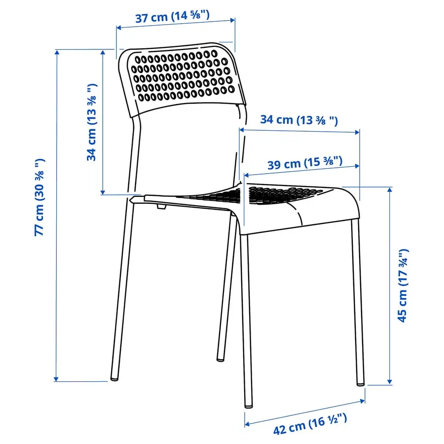 Set masa + 2 scaune Ikea Sandsberg 67x67 (Negru) - 6