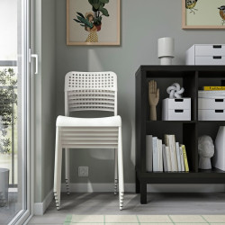 Set masa + 2 scaune Ikea Sandsberg 67x67 (Negru/Alb) Thumb