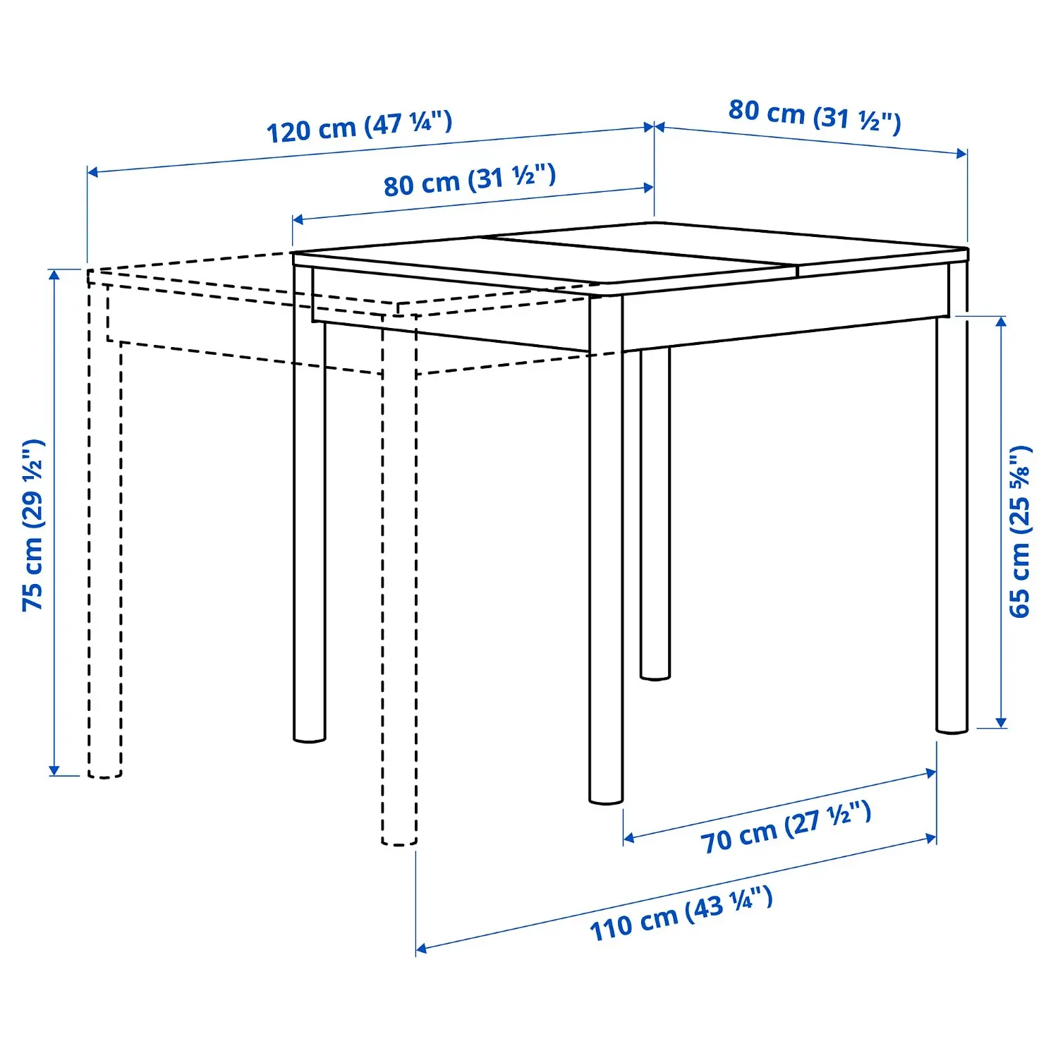 Комплект стол + 2 стула Ikea Tonstad (Дуб/Светло-бежевый) - 5