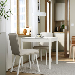 Set masa + 2 scaune Ikea Tonstad/Fridtuna 80/120 (Alb/Bej deschis)