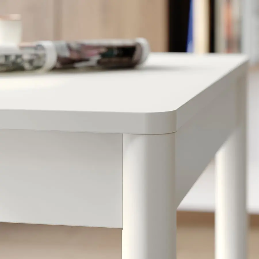 Set masa + 2 scaune Ikea Tonstad/Viarp 80/120x70 (Alb/Bej-maro) - 3