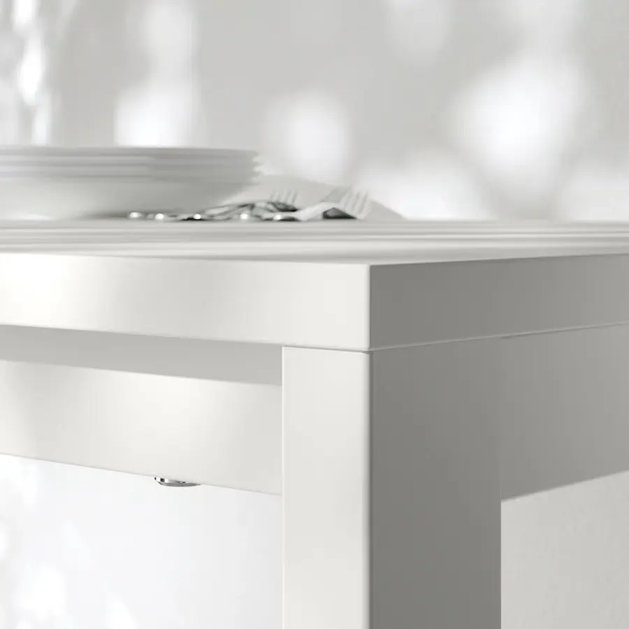Set masa + 2 scaune Ikea Vihals/Tibbleby 74x74 (Alb/Galben) - 2