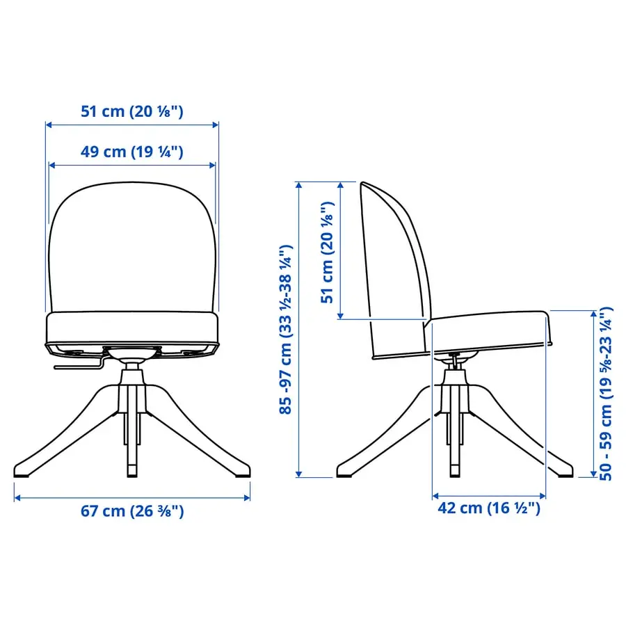 Комплект стол + 4 поворотных стула Ikea Rosentorp/Kilanda 110/155 (Белый/Светло-бежевый) - 9