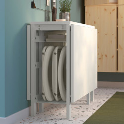 Комплект стол + 4 складных стула Ikea Vihals 39/95/151x90 (Белый) Thumb