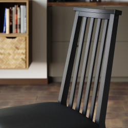 Комплект стол + 4 стула Ikea Alhult/Bomstad 120/170x80 (Черный/Коричневый) Thumb