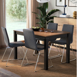 Комплект стол + 4 стула Ikea Alhult/Lillanas/Gunnared 120x80 (Коричневый/Серый)
